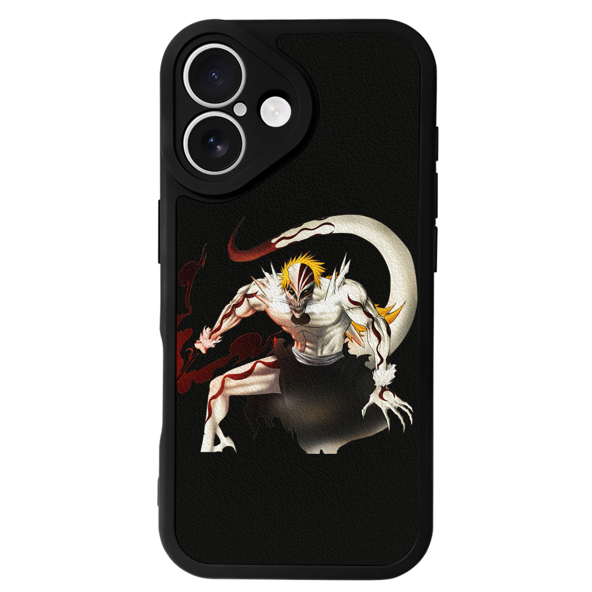 （画像用） ブリーチ 黒崎一護（くろさき いちご）BLEACH Kurosaki Ichigo 【iPhone 16シリーズ対応】シリコンスマホケース（レザー調） 材質：シリコン